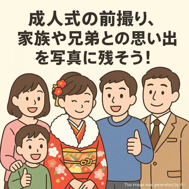 成人式の前撮り、家族や兄弟との思い出を写真に残そう！