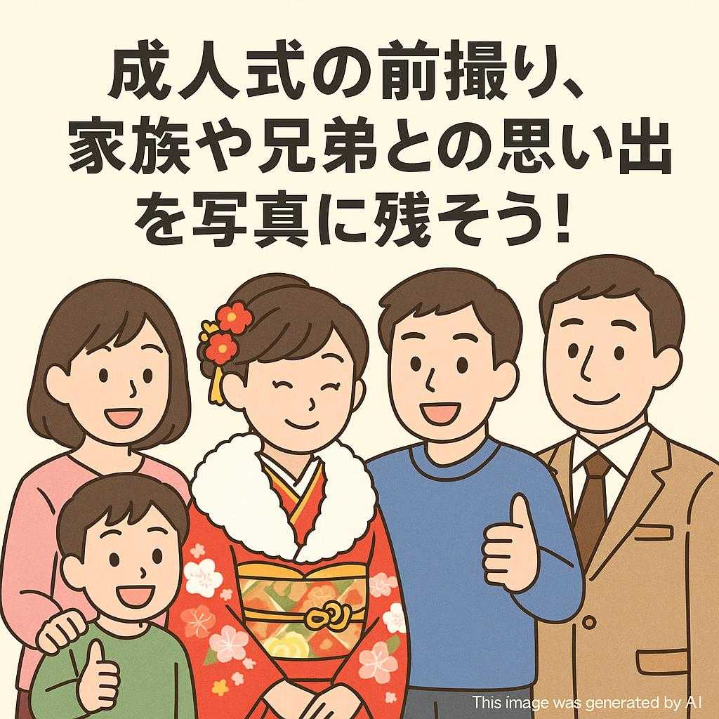成人式の前撮り、家族や兄弟との思い出を写真に残そう！