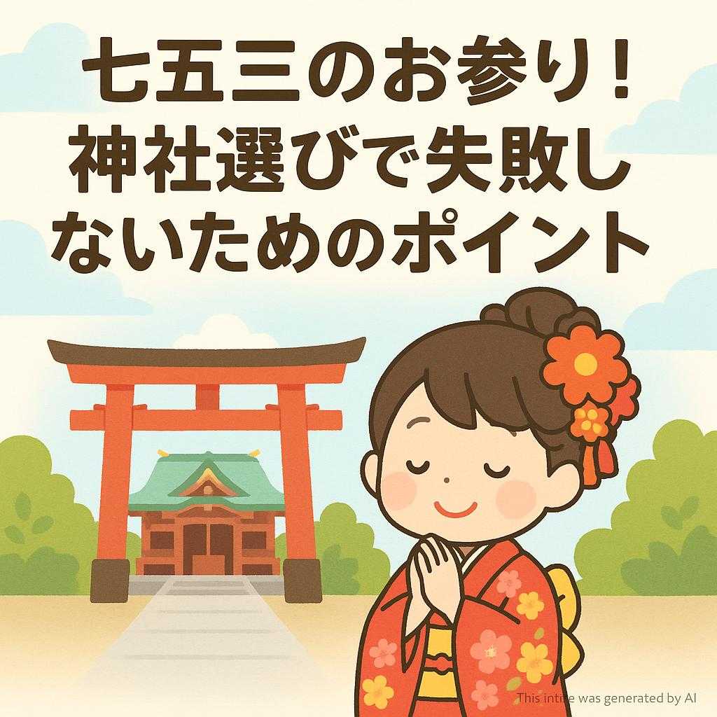 七五三のお参り！神社選びで失敗しないためのポイント