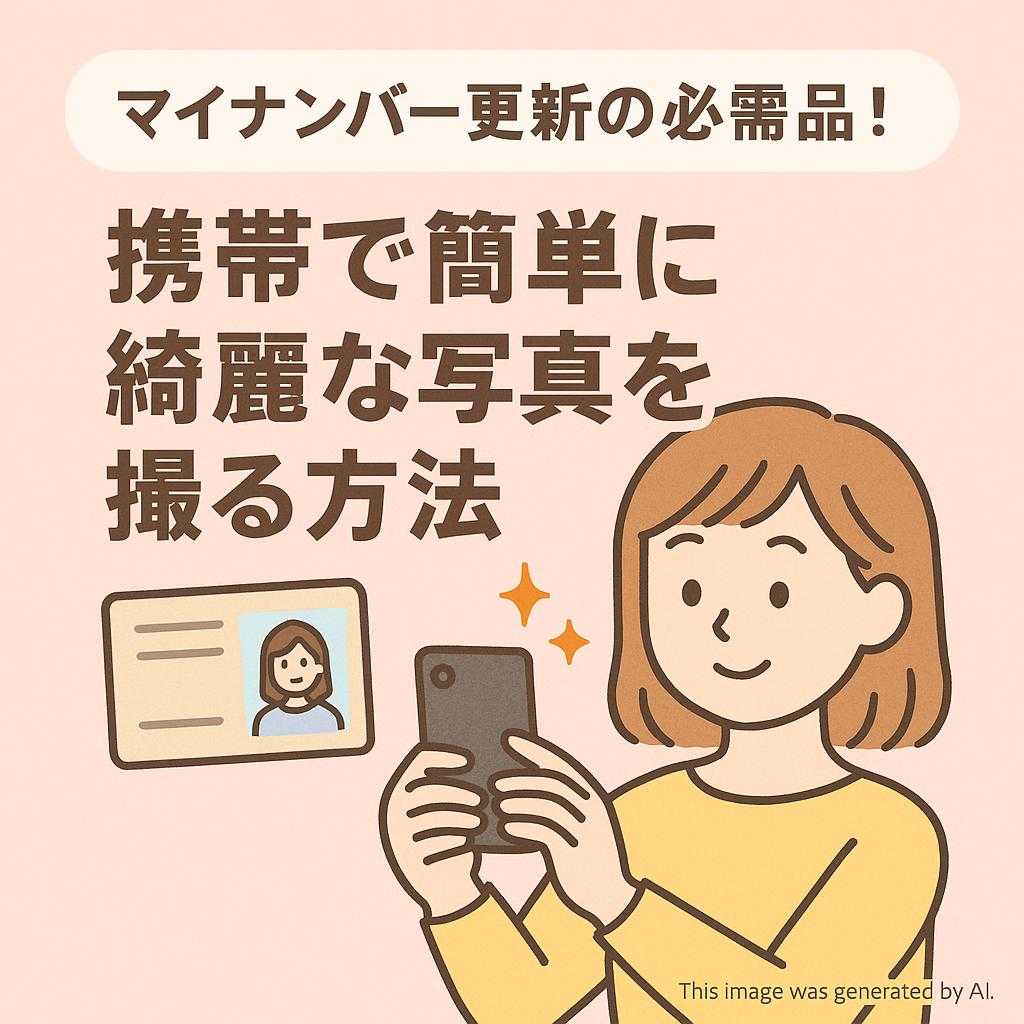 マイナンバー更新の必需品!携帯で簡単に綺麗な写真を撮る方法