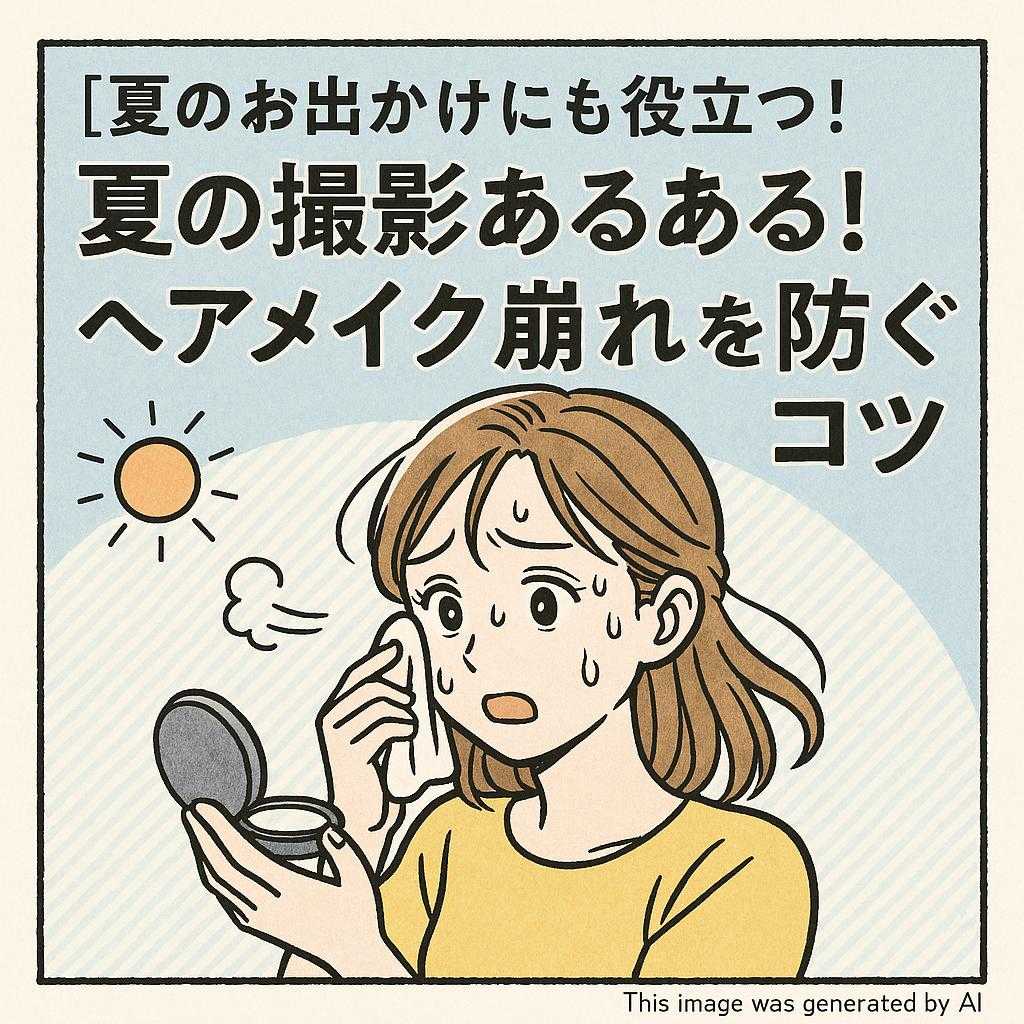 【夏のお出かけにも役立つ！】夏の撮影あるある！ヘアメイク崩れを防ぐコツ