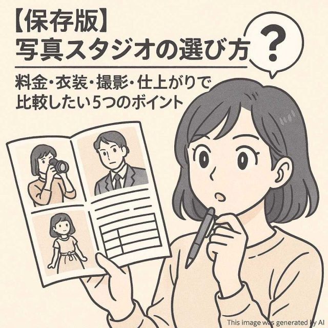 【保存版】写真スタジオの選び方｜料金・衣装・撮影・仕上がりで比較したい5つのポイント