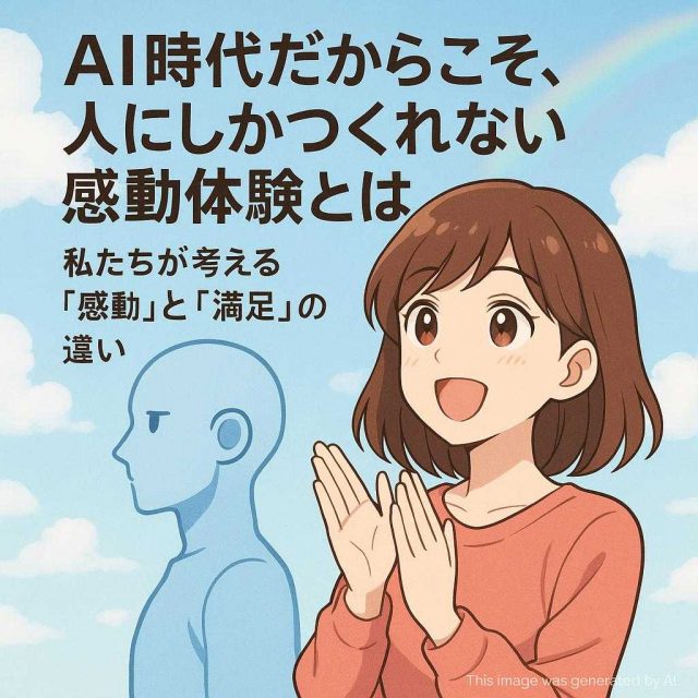 AI時代だからこそ、人にしかつくれない感動体験とは 私たちが考える「感動」と「満足」の違い